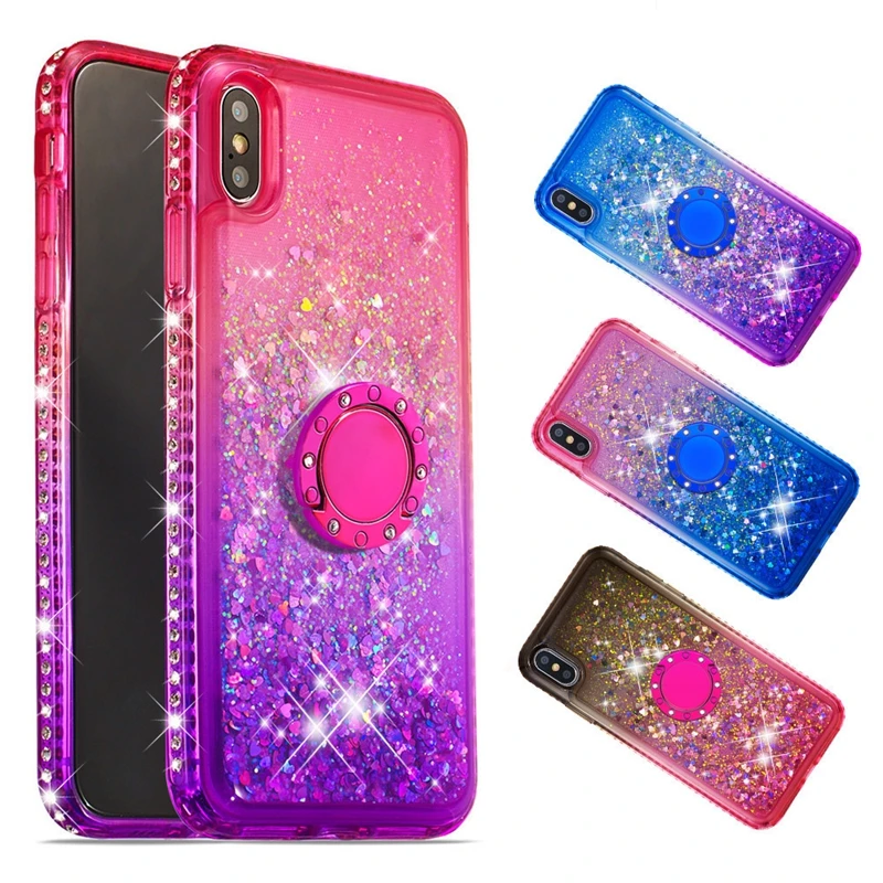 1339403281 苹果 XSMAX XR XS X 8 8P 7 7P 6 6P 5S 指环扣边钻渐变色流沙 14元 (2)