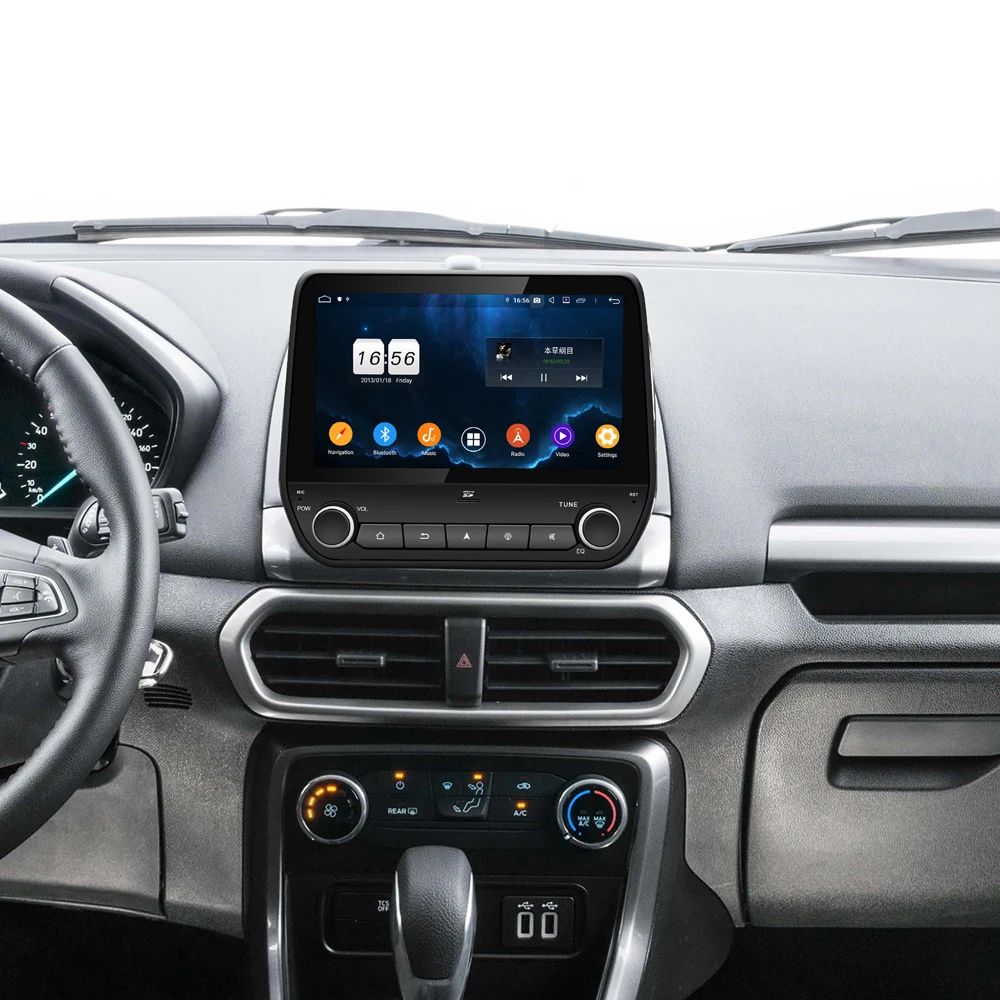 Top Owtosin Car Radio Multimedia Video Player Navigation GPS Android 9.0 For Ford Ecosport / Fiesta 2017 2018 2019 Car 4GB RAM 1