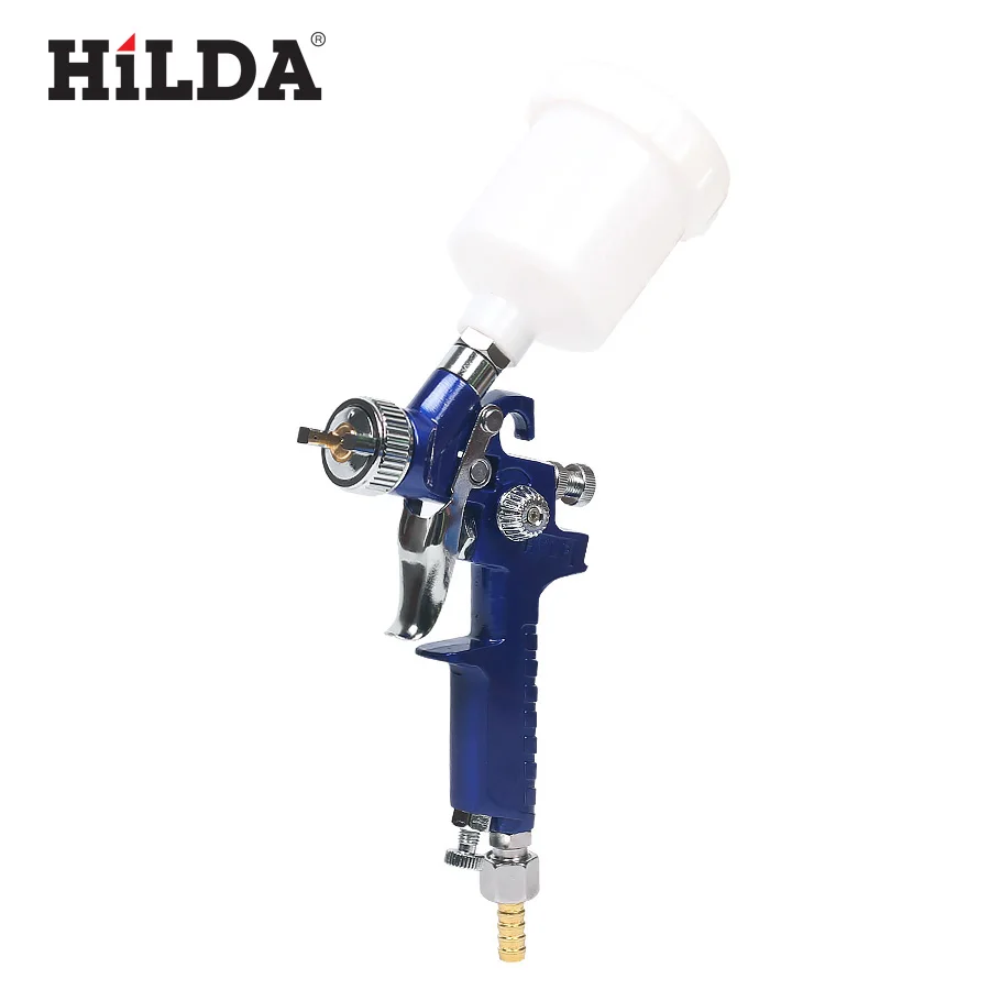HILDA Car Furniture Repair Gun 0.8MM/1.0MM Nozzle H-2000 Professional HVLP Spray Gun Mini Air Paint Spray Guns Airbrush HILDA Car Furniture Repair Gun 0.8MM/1.0MM Nozzle H-2000 Professional HVLP Spray Gun Mini Air Paint Spray Guns Airbrush
