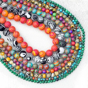 High Quality Malachite Stone Beads Loose Spacer Bead For Jewelry Making 4/6/8/10/12/14mm 15” DIY Bracelet&Necklace