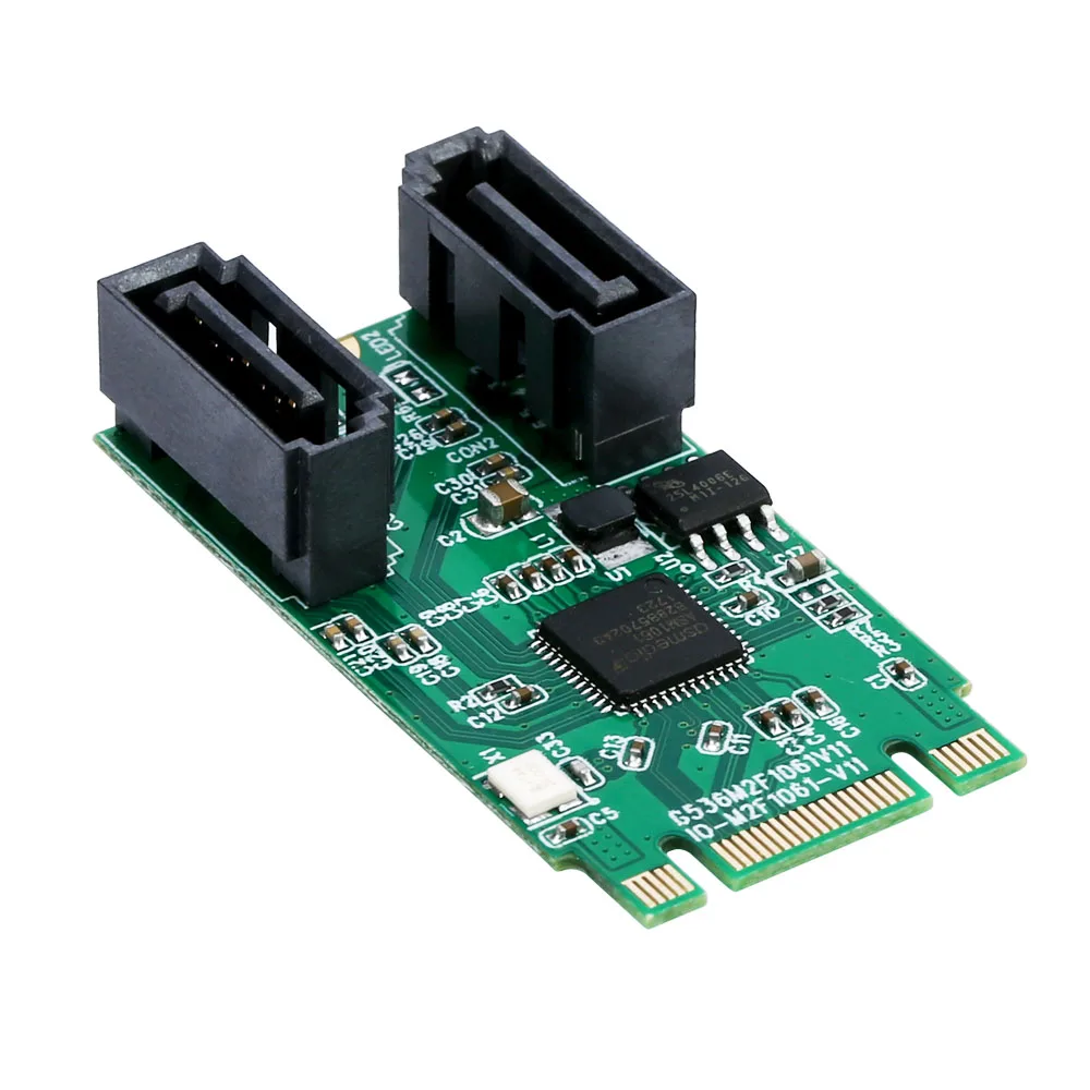 IOCREST M.2 ngff B+ M Ключ 22x42 PCIe шина на 2 порта 3,0 SATA 6 G III контроллер адаптер карты ASM1061 чипсет с 7pin sata кабель