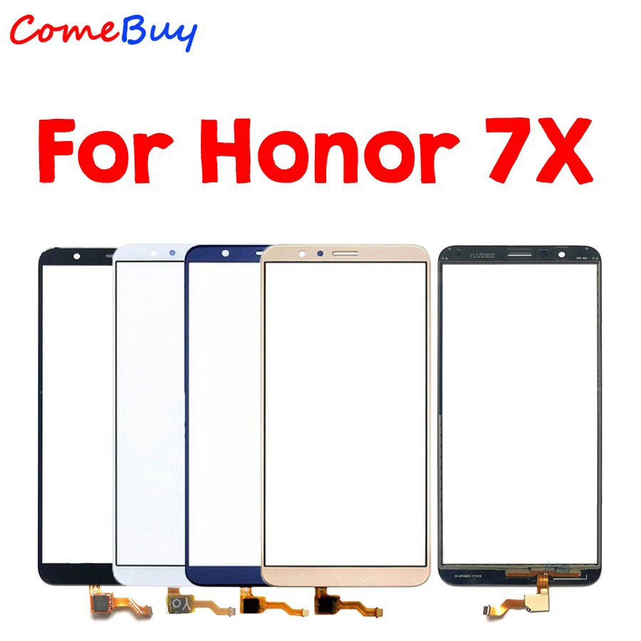 Для Honor 7X сенсорный экран дигитайзер стеклянная сенсорная панель для huawei Honor 7X сенсорный экран черный/белый/синий/золотой