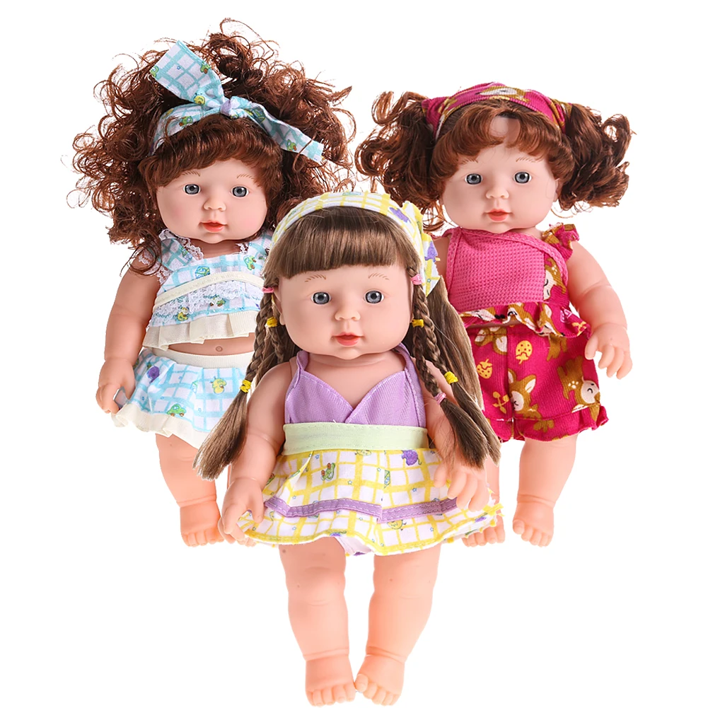 Infant Reborn Baby Doll Soft Vinyl Silicone Lifelike Fashion Newborn Baby Speaking Doll Toy Baby Educational