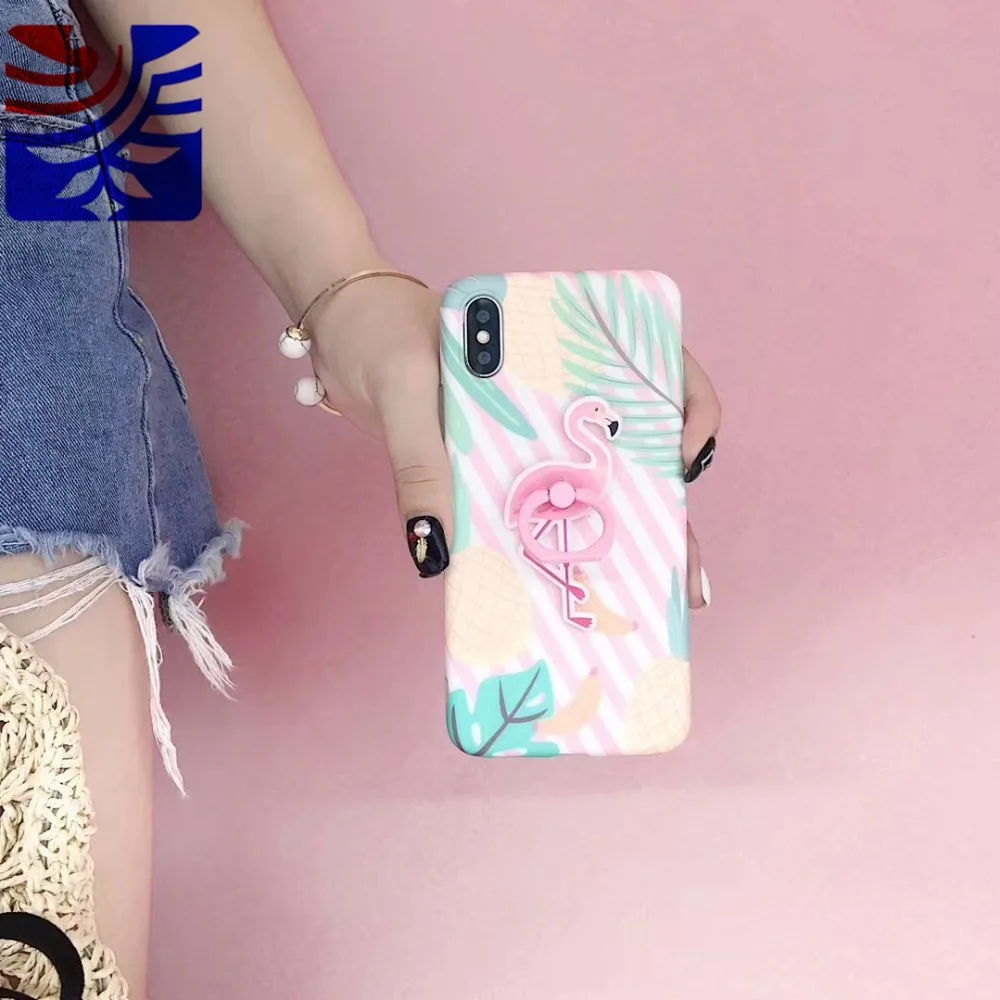 PEEPING Retro lovely Fantasy flamingo phone case Anti-fall for iPhone 6 6s 7 8 Plus X XR XS MAX silicone soft case07
