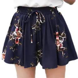 Большие размеры 4XL летние шорты женские широкие брюки женские Шорты Повседневное свободные дамы шифон юбка Шорты эластичный высота талии