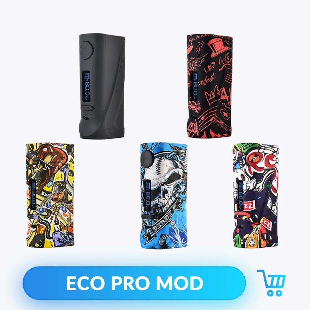 Vapor Storm ECO Pro Box mod ABS Vape 5-80 Вт переменная мощность электронная сигарета ECO Pro Vape 510 нить Spport Лев ястреб танк