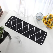 Модные мягкие фланелевые ногой дверь Йога Председатель играть Коврики Ковры S Ванная комната прихожей Ковры области Ковры черно-белую полоску дома украшения