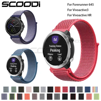 

Nylon Loop Woven Strap For Garmin vivoactive3 HR Smart Watch Wearable Wrist Bracelet For Garmin Forerunner 645 music Watchband