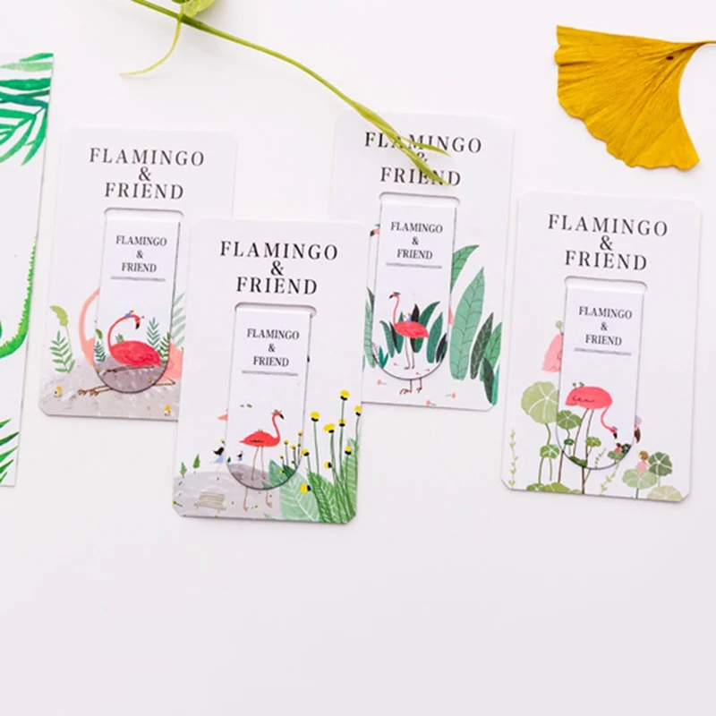 

Creative Small Fresh Flamingo Magnet Bookmarks Student Multifunctional Multi-purpose Hand Paging Magnetic Bookmarks Stationery