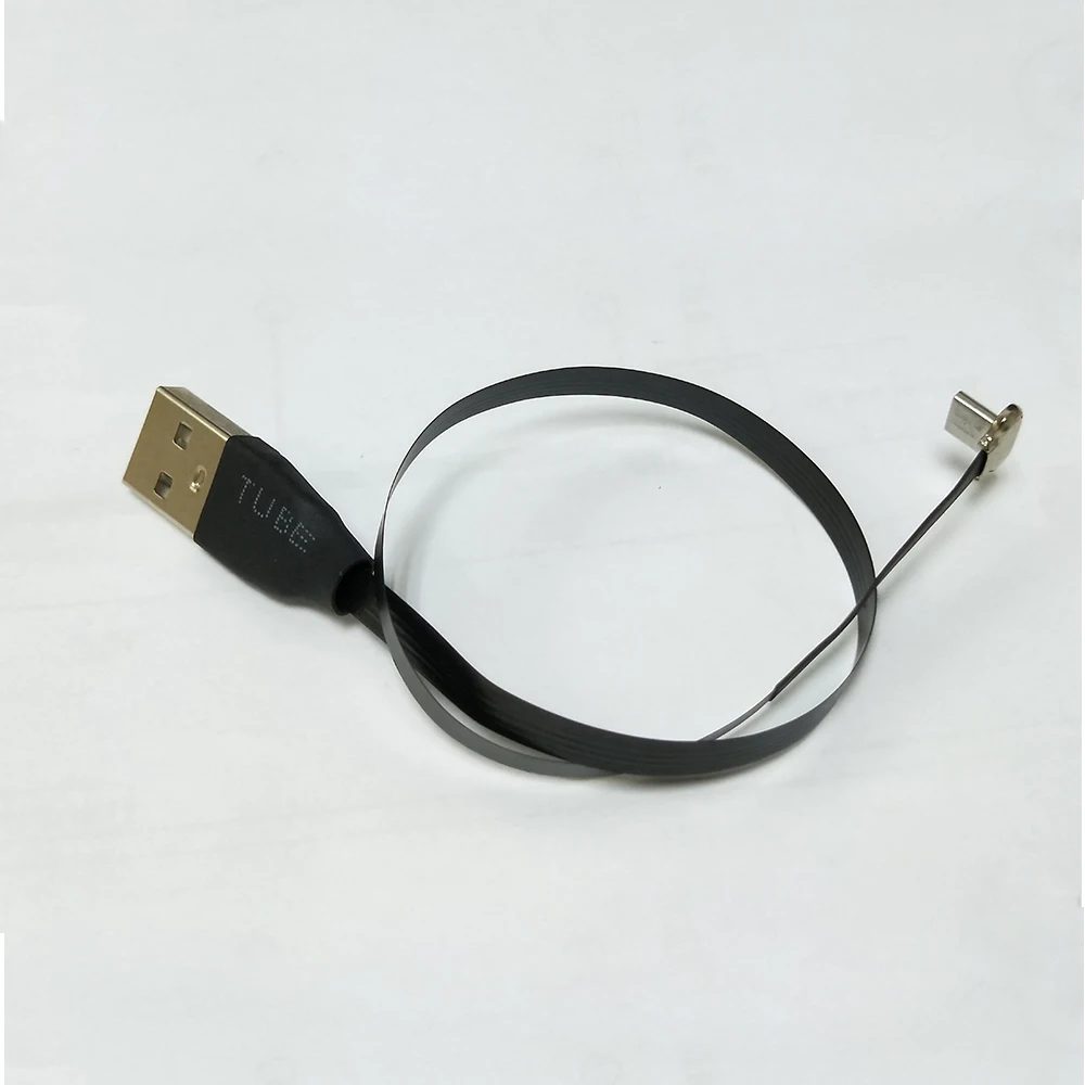Graus para Usb Fita de Dados Cabo de Carregamento Plano Ultra Fino Super Macio Baixo Perfil Direito Angular Micro Usb 90 2.0 Masculino Fpc 25cm Fpv 6 Transmissão e cabos