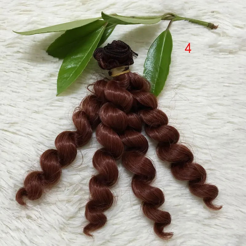 1 шт. 15 см и 25 см* 100 см Парики куклы/волосы коса прическа для 1/3 1/4 1/6 BJD/SD куклы DIY парики - Цвет: 4