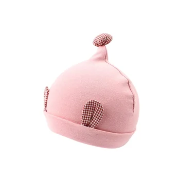 

Cartoon Cotton Newborn Baby Hat Cute Ears Infant Boy Beanie Autumn Casual Boys Girls Tire Hat Newborn Photography Props 0-4 M