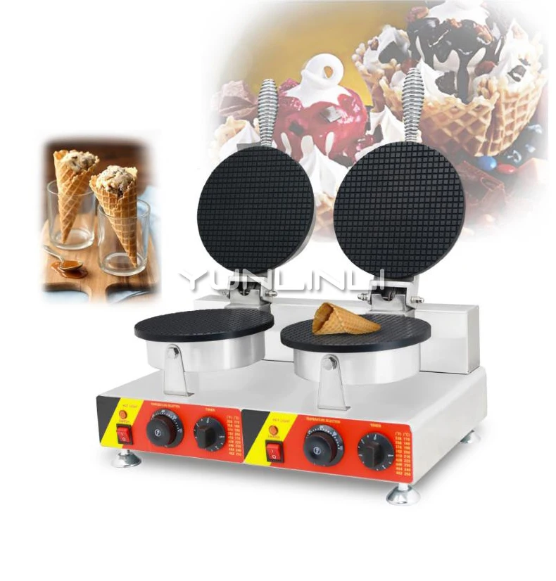 

Ice Cream Cone Baker Double-stove Ice-cream Cone Machine Commercial Ice Cream Cone Making Machcine NP-602