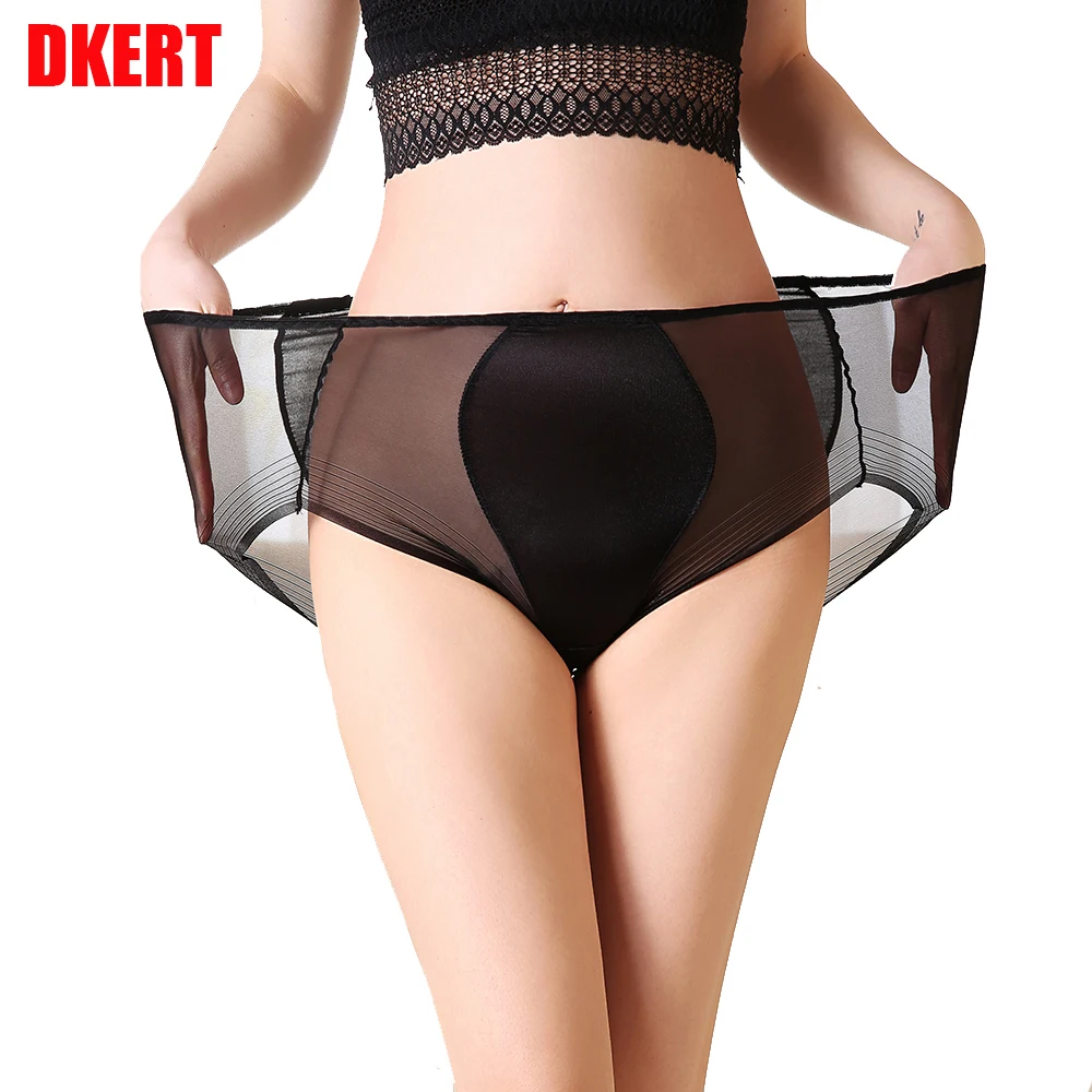 

DKERT Women Panties 4XL Plus Size Transparent Lace Women Briefs Soft Underwear