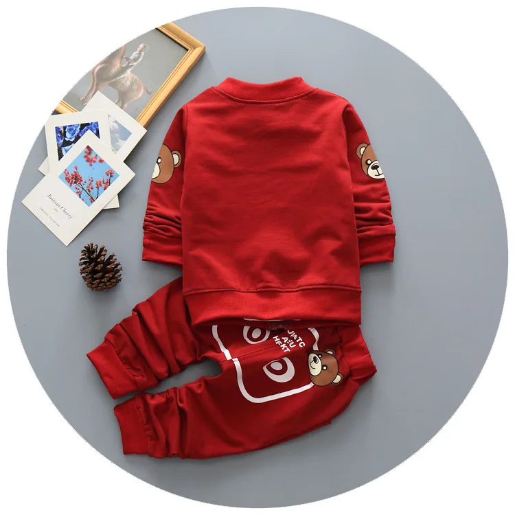 Весенне-осенний комплект одежды для маленьких мальчиков, спортивный костюм для мальчиков, комплект одежды с милым рисунком для малышей Повседневная футболка+ пальто+ штаны