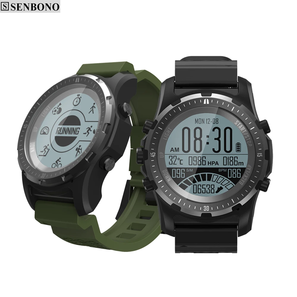 SENBONO S96 gps походные часы мульти спортивные мужские фитнес трекер поддержка