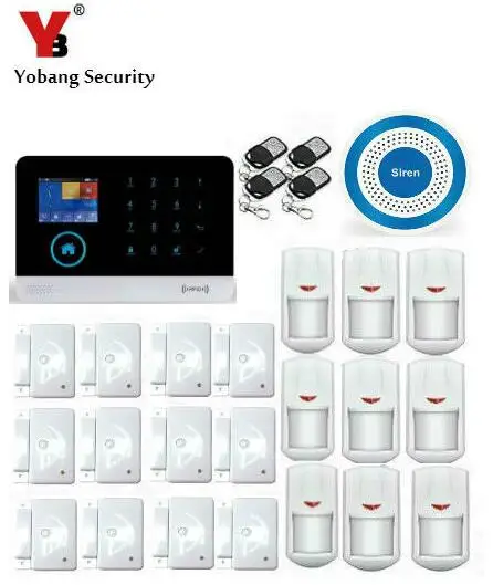 

YoBang Security Spanish Russian German Voice Menu Operation WIFI 3G Home Alarm System Suite Android IOS APP Control 433MZ.