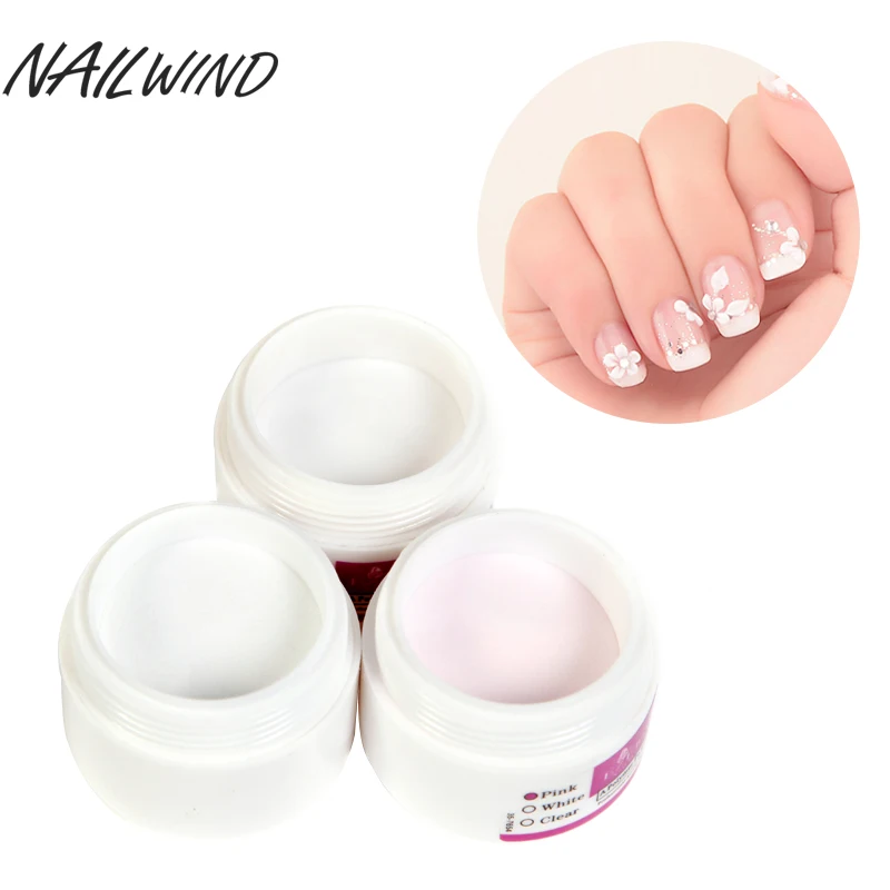 NAILWIND 1PCS Acrylic Powders Pink Clear for Nail Art Tips Builder