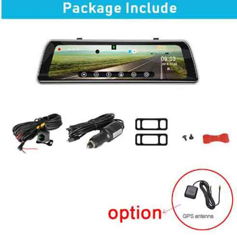 9 35 &quotавтомобильное зеркало заднего вида DVR FHD 1080P Dash камера GPS трекер WDR ночное