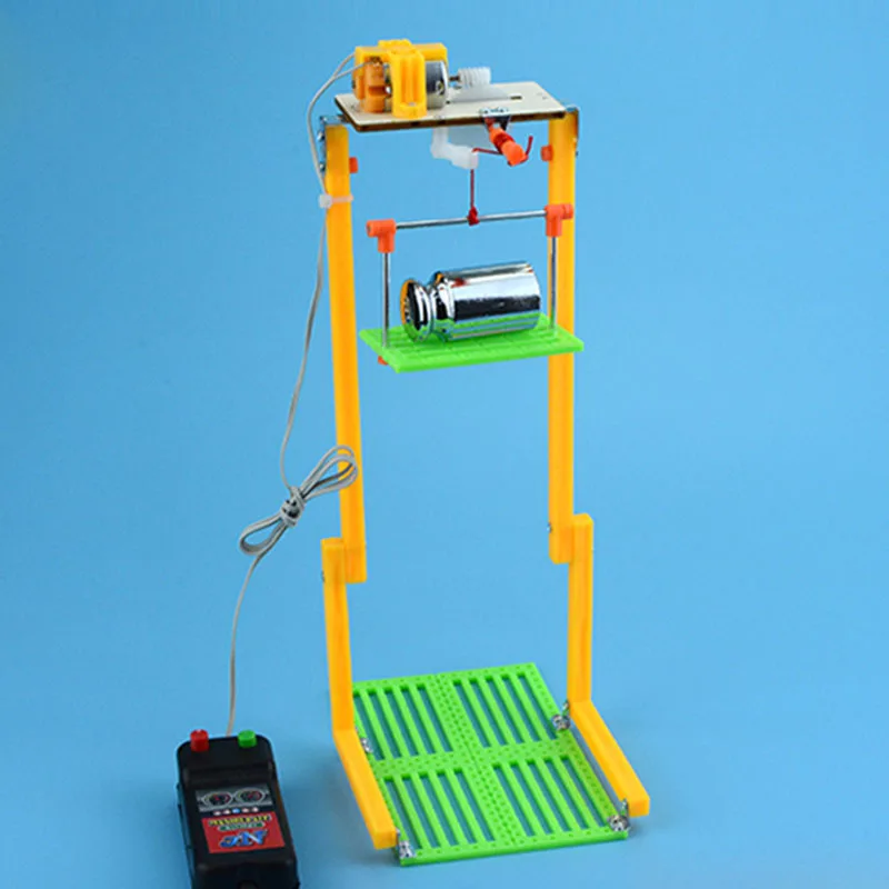  Diy Physics Science Experiment Wire Control Elevator Lift Model Creative Electric Toy Handmade Asse