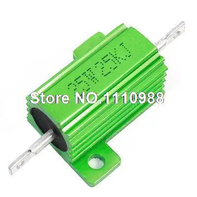 25 Вт 25000 Ом Зеленый проволочный резистор с алюминиевым покрытием|resistor watt|resistor