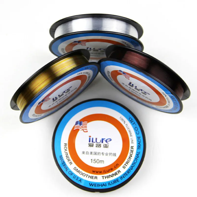 

Promotion! 150M 3colors 100% Japanese Fluorocarbon Fishing Line Monofilament Carp Wire Leader Lines Tresse Peche Fly Line
