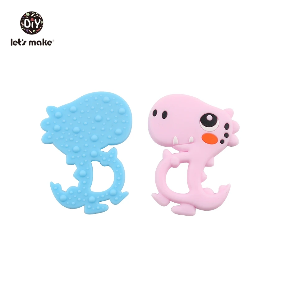 

Let's make Silicone Teether Food Grade Soft Dinosaur Pendant Necklace Baby Chewing Toys BPA Free Accessories Baby Teethers