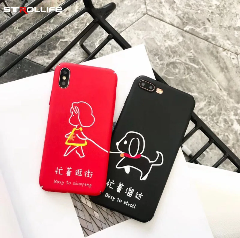 STROLLIFE Новый прекрасный девушка чехол для iPhone X XS Max XR Симпатичные парные iphone 8 6s 7 Plus