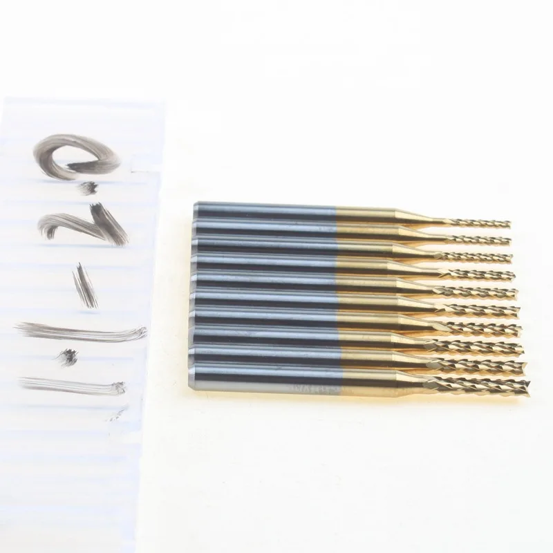 10pcs Titanium carbide end mill bit 1.1mm 2.0mm cutter mill Engraving