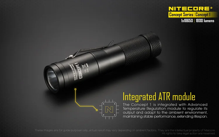 Topsale NITECORE C1 1800LM CREE XHP35 HD E2 светодиодный фонарик+ IMR 18650 перезаряжаемый аккумулятор Магнитный задний фонарь 1 EDC фонарь