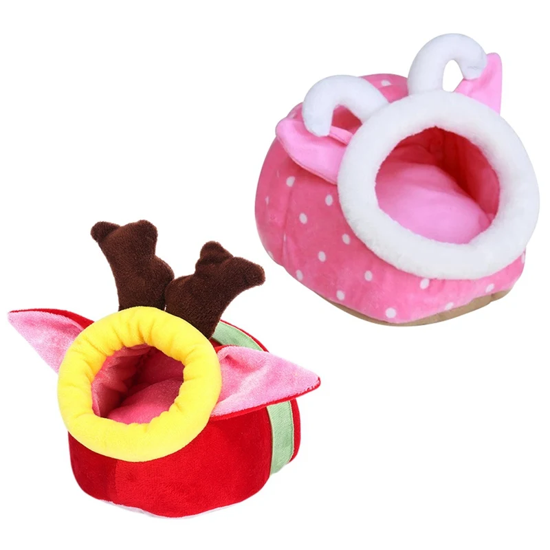 

Cute Small Animal Cages Pet Rabbit Hamster House Bed Rat Qquirrel Guinea Winter Warm Hanging Cage Guinea Pig Hamster Nest