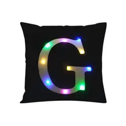 Светодиодный свет буквы алфавита ситец Linenr наволочки декоративные подушки Чехлы для дома диван автомобилей Офис Подушка