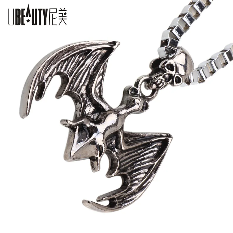 

UBEAUTY 2017 new arrival Alloy bat - shaped necklace Silver and American punk choker free shipping