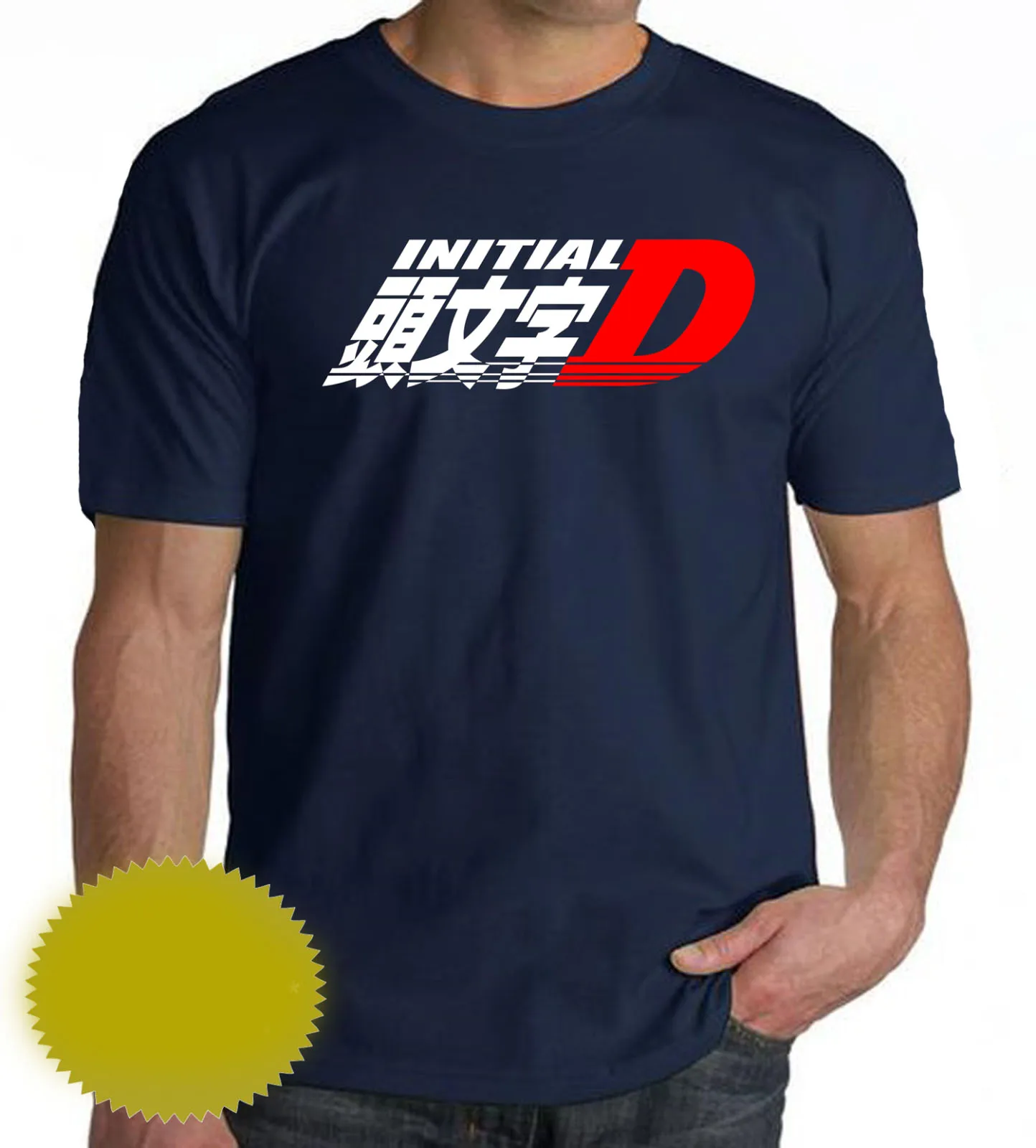 Коллекция 2019 года Хлопковая мужская одежда с коротким рукавом футболка INITIAL D