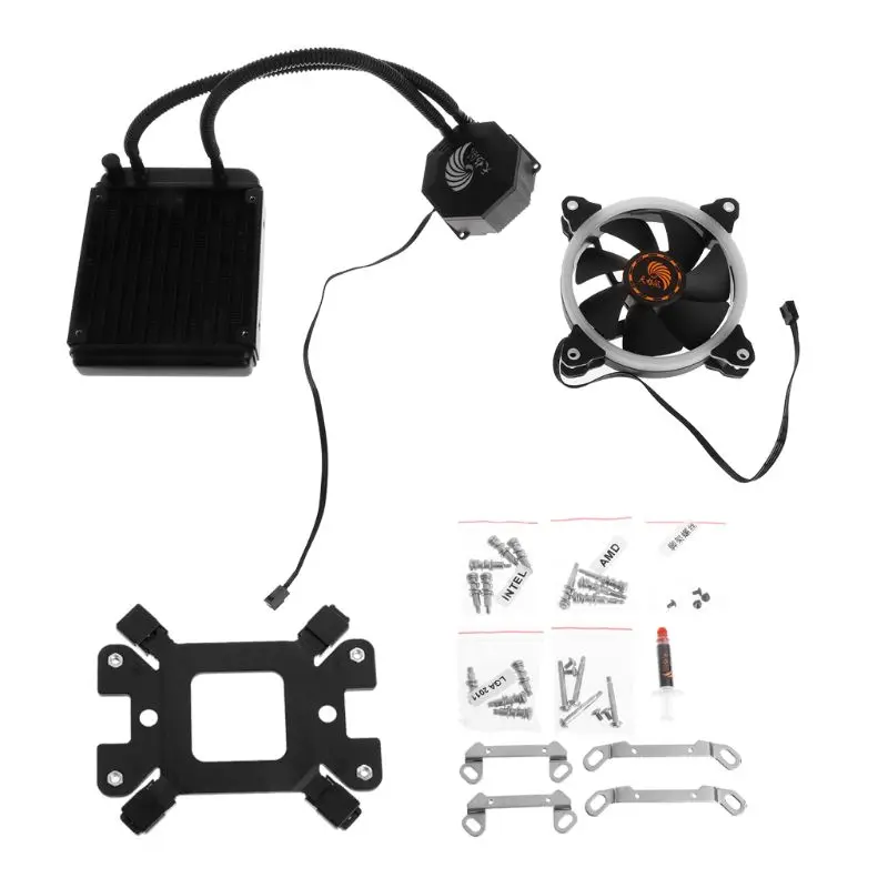 

Liquid Freezer Cooling System CPU Cooler Fan Fluid Dynamic Bearing Radiator Kit