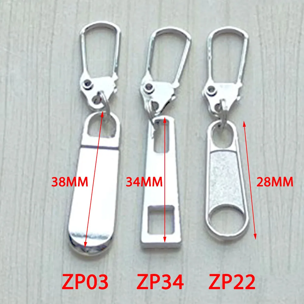 10 шт. металлическая застежка-молния фиксатор ремонт тяга вкладка для мгновенной замены брюк сумка Куртка ZP03 ZP22 ZP34 выбор - Цвет: ZP03