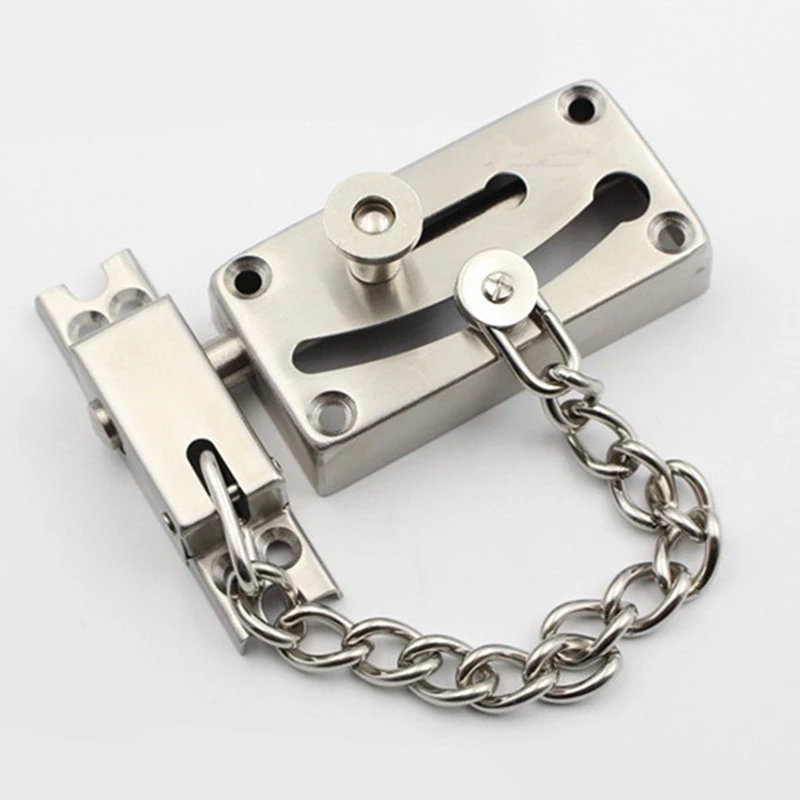 Stainless steel pickproof lock chain bolt safety chain hotel security