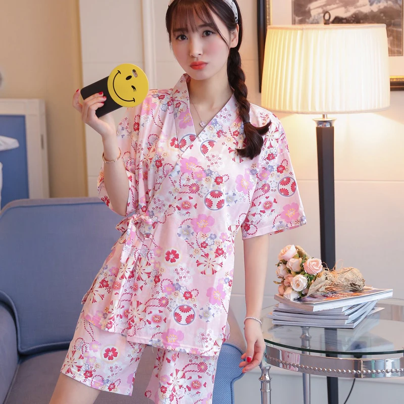 Buy Sleep wear Kimono pajamas set for women summer