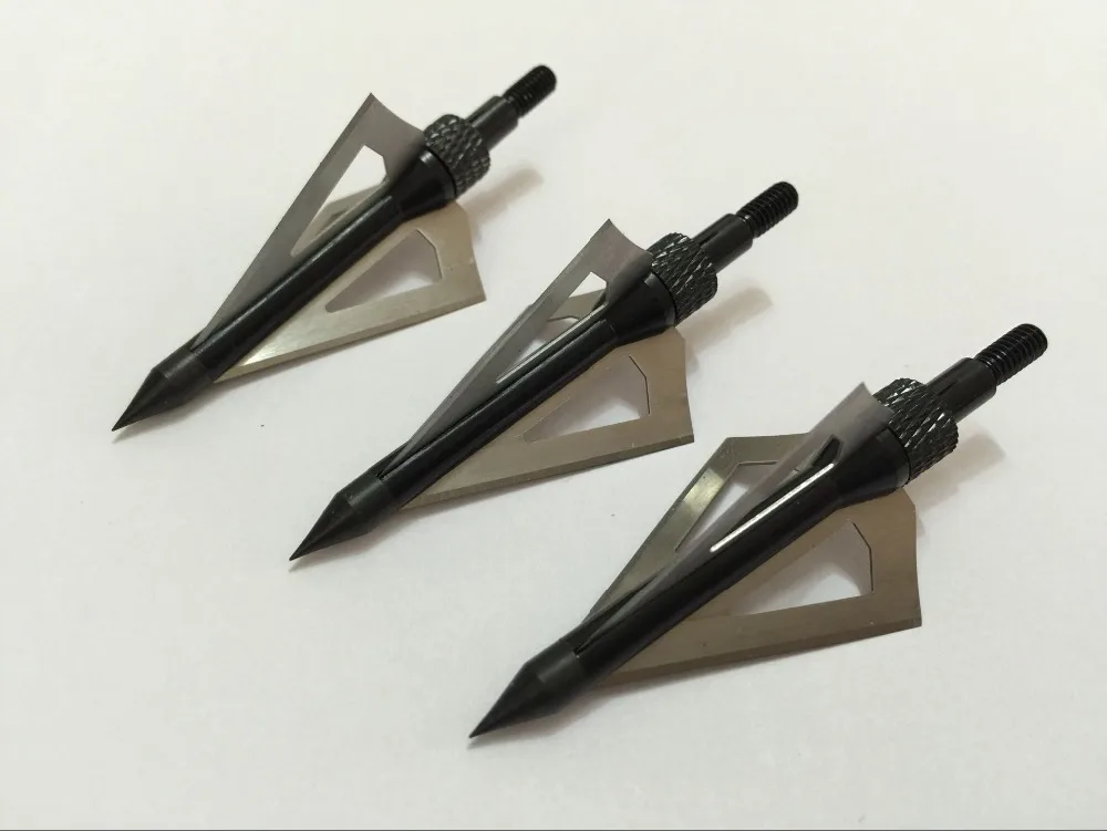 

3) black color 100 grain compound bow arrow broadhead arrowhead arrow targets free shipping