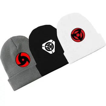 

Fashion Anime Hokage Shippuden Kakashi Sharingan Beanie Cotton Knit Ski Skullies Hip-Hop Cap Spring Winter Fall Cosplay Hat Gift