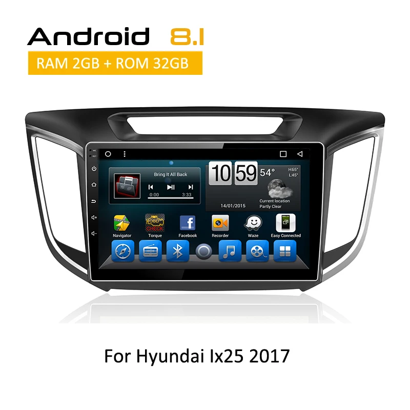 

2 din Android For HYUNDAI ix25 creta 2017 Car GPS Navigation Media Radio Receiver with iPod MP4 MP5 Wifi Bluetooth SWC Stereo