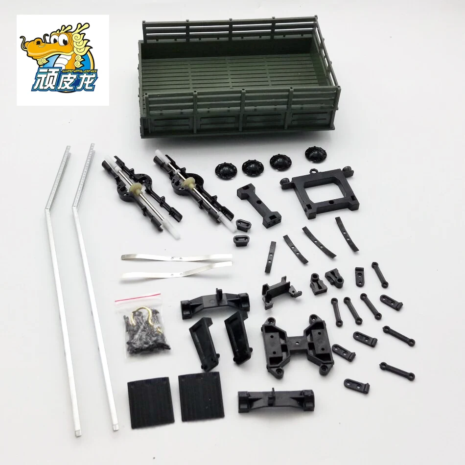 JJRC WPL B16 B24 B36 4/6WD военный грузовик подвеска 4 колесный прицеп обновление DIY модифицированная модель дорожного транспортного средства игрушка