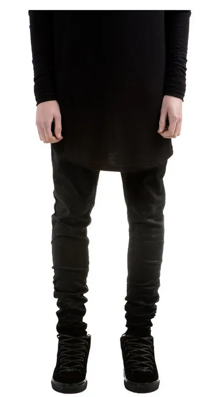 Для мужчин s бренд Прохладный черные джинсы Узкие рваные разрушенные стрейчевый облегающий хип хоп брюки для девочек повседневное
