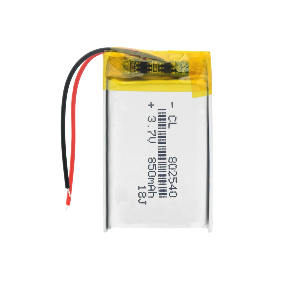802540 3,7 в 850 мАч литий-полимерный литий-ионный аккумулятор Lipo для MP3 MP4 Bluetooth динамик гарнитура DIY - Цвет: 1 Pc