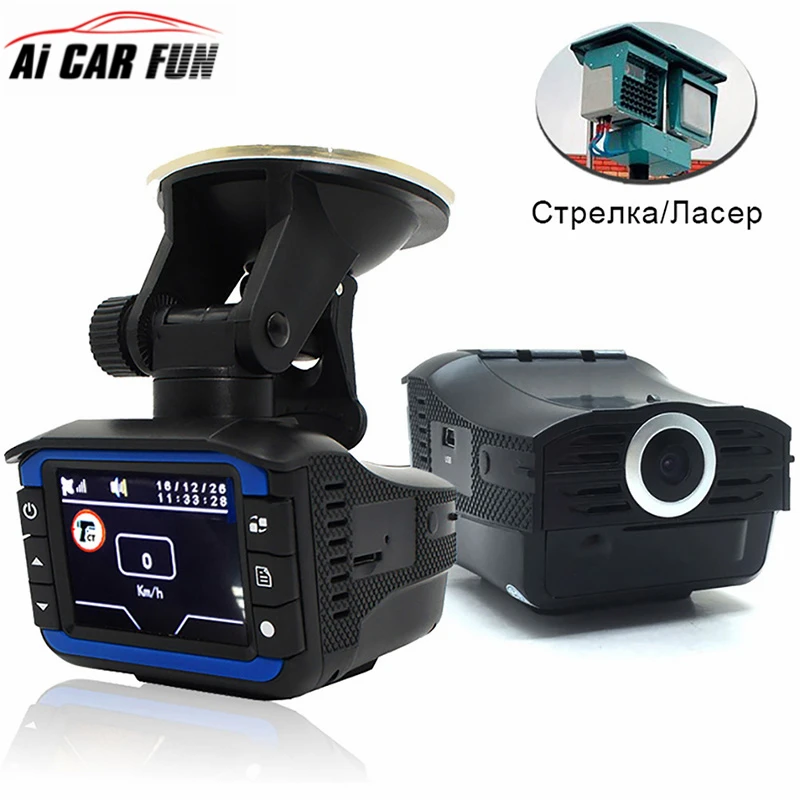

3-in-1 Car DVR Recorder Russian Dedicated Voice Broadcast GPS Camera Dash Cam Fixed / Flow Velocity Measurement Traveling Track