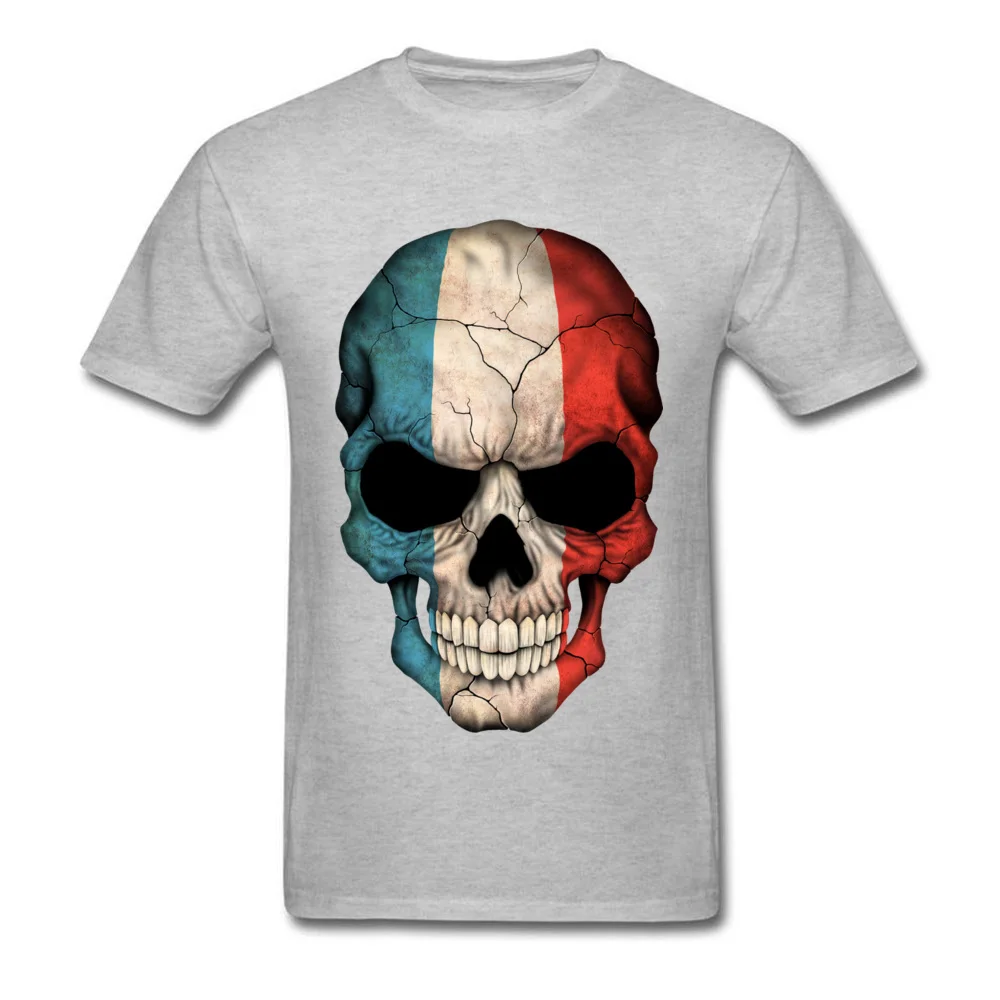 French Flag Skull_grey