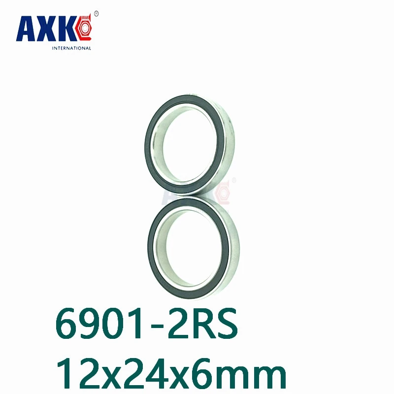 Axk 10 шт./лот 6901-2rs 6901 Rs 12x24x6 мм резиновая уплотнительная крышка тонкие стенки