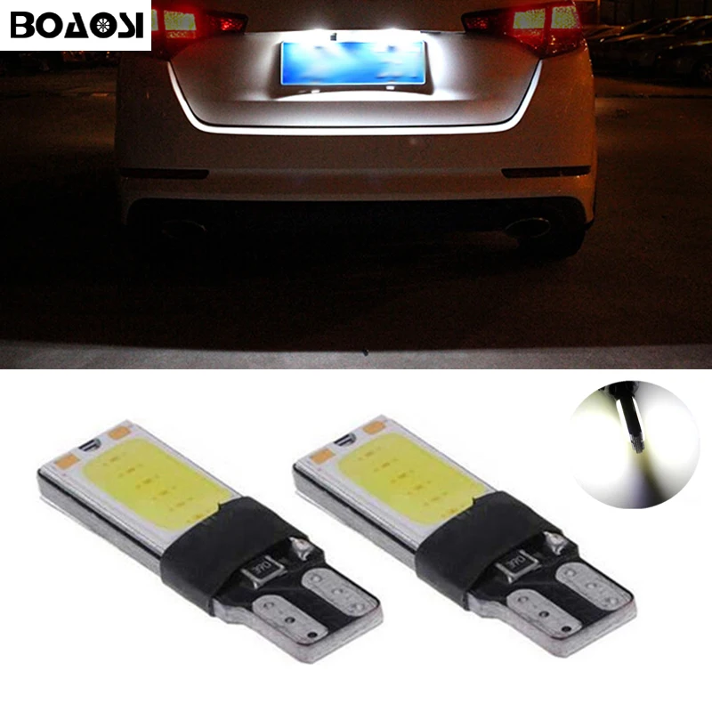 

BOAOSI 2x Canbus Led W5W Cob Auyo Number Plate Light Bulb For Mitsubishi asx Lancer Outlander Galant Pajero