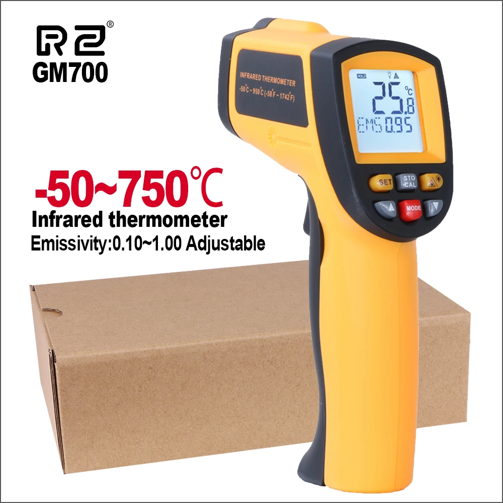 RZ ИК инфракрасный термометр тепловизор Ручной цифровой электронный открытый