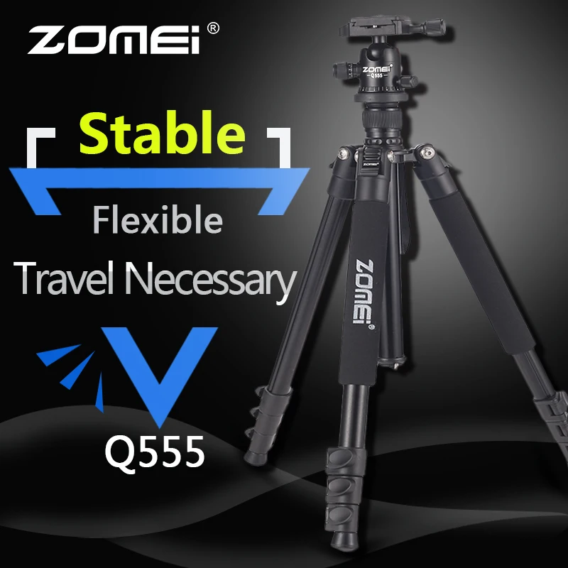 Respectivamente Q555 trípode profesional de Aluminio Flexible portátil trípode de cámara callos con cabeza de bola para DSLR Cámara teléfonos inteligentes - 1